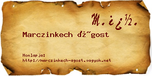 Marczinkech Ágost névjegykártya